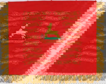WWI WWII ROYAL CANADIAN DRAGOONS TRUMPET BANNER