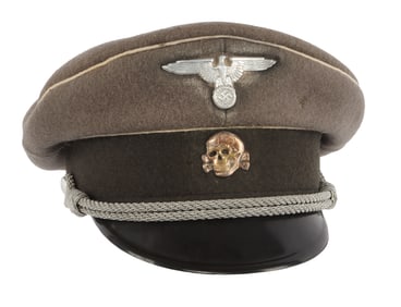WWII GERMAN THIRD REICH WAFFEN-SS OFFICER VISOR