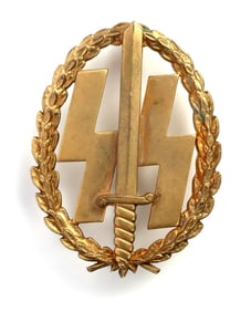 WWII DUTCH SS SPORTS BADGE IN GOLD