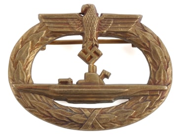 WWII GERMAN KRIEGSMARINE U-BOAT BADGE