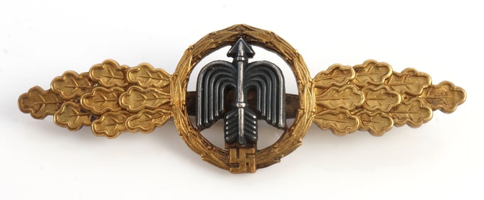 WWII GERMAN THIRD REICH NIGHT FIGHTER CLASP GOLD
