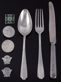 WWII GERMAN TINNIS & THIRD REICH SILVERWARE