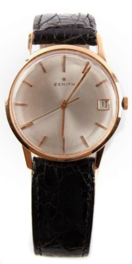 VINTAGE MENS 18K ROSE GOLD ZENITH WRISTWATCH: Zenith is known worldwide as a premier movement maker, and this vintage Zenith dates back to 1967, featuring a 19jewel manual wind movement, #6384700, classic case design, still has the original "star