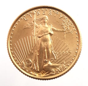 1997 GOLD 1/10 OZT OUNCE AMERICAN EAGLE BU COIN