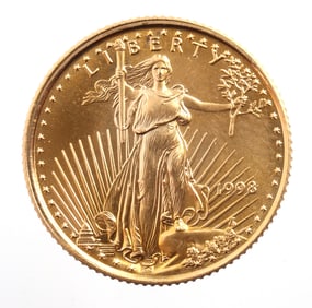 1998 GOLD 1/10 OZT OUNCE AMERICAN EAGLE BU COIN