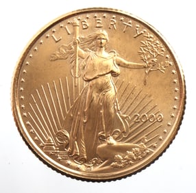 2000 GOLD 1/10 OZT OUNCE AMERICAN EAGLE BU COIN