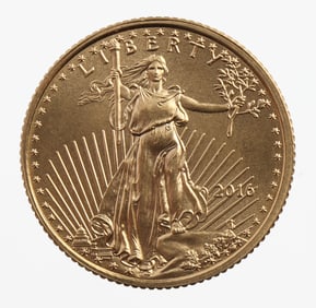 2016 GOLD 1/10 OZT OUNCE AMERICAN EAGLE BU COIN