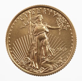2016 GOLD 1/10 OZT OUNCE AMERICAN EAGLE BU COIN