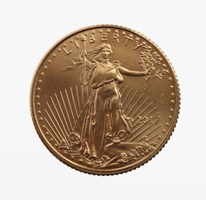 2017 GOLD 1/10 OZT OUNCE AMERICAN EAGLE BU COIN