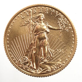 2017 GOLD 1/10 OZT OUNCE AMERICAN EAGLE BU COIN