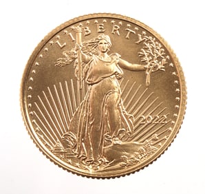 2022 GOLD 1/10 OZT OUNCE AMERICAN EAGLE BU COIN