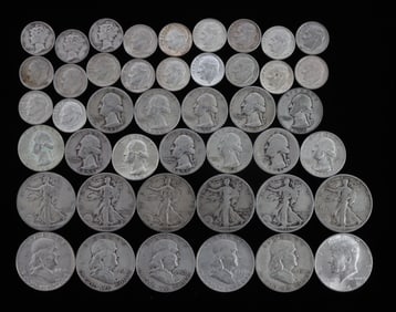 $10 FACE VALUE 90% SILVER U.S. COINS HALF QUARTER