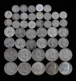 $10 FACE VALUE 90% SILVER U.S. COINS HALF QUARTERS