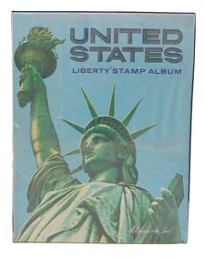 UNITED STATES LIBERTY STAMP ALBUM 500+  MANY MNH