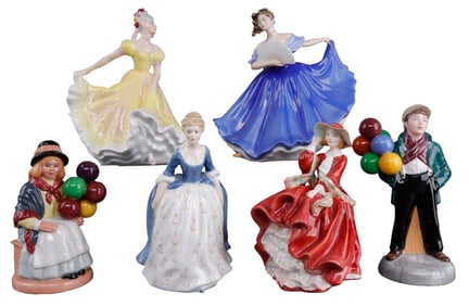 6 ROYAL DOULTON FIGURINE NINETTE BALLON BOY ELAINE