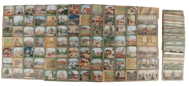 OVER 150 ANTIQUE STEREOVIEW STEREOGRAPH PHOTO CARDS