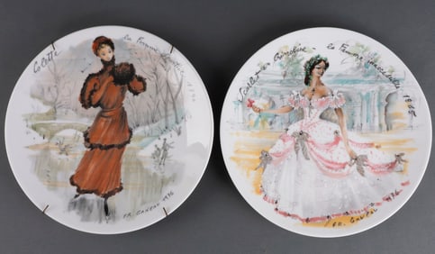FRANCOIS GANEAU ART PLATES LES FEMMES DES SIECLE