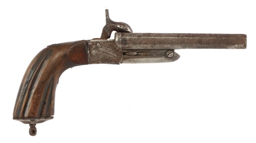 DOUBLE BARREL 12MM PINFIRE BOXLOCK BOOT PISTOL