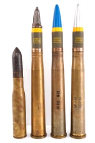 WWII BOFORS 40MM & 37MM ORDNANCE LOT OF 4