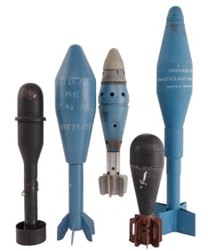 MORTAR & RIFLE GRENADE PRACTICE ORDNANCE LOT OF 5