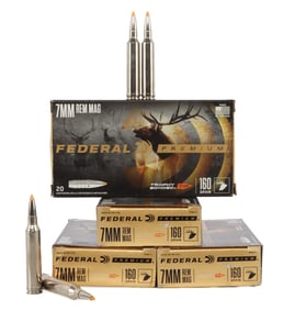 80 RDS 7MM REM MAG FEDERAL PREMIUM TROPHY BONDED