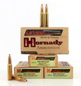80 ROUNDS 308 MARLIN EXPRESS 140 GRAIN  HORNADY