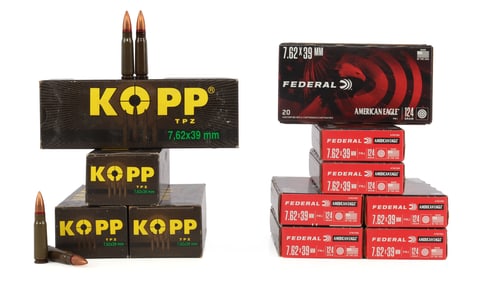 220 ROUNDS 7.62X39 124GR FMJ RIFLE AMMUNITION
