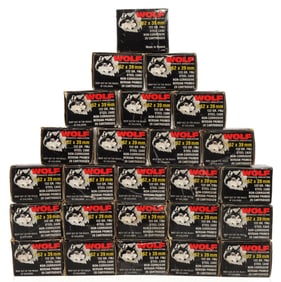 500 ROUNDS 7.62X39 122GR FMJ WOLF STEEL CASE AMMO