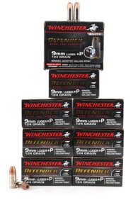 200 RDS 9MM LUGER +P 124GR WINCHESTER DEFENDER