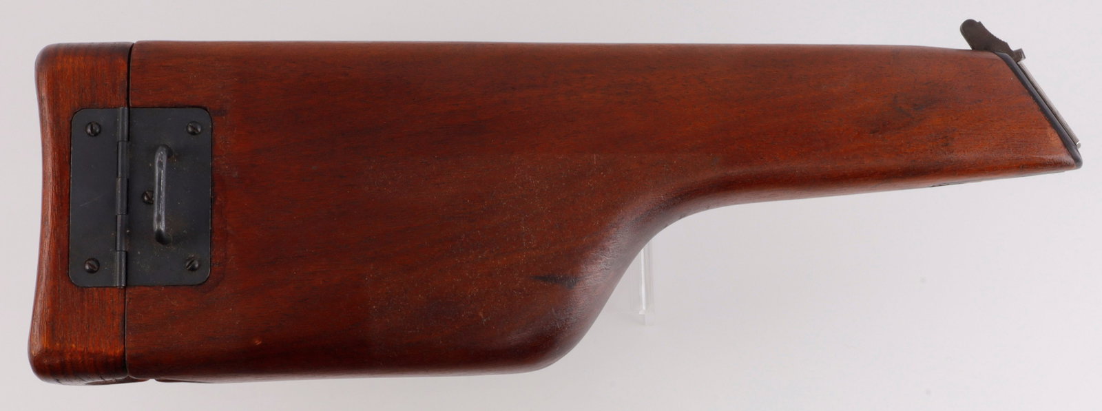 MAUSER BROOMHANDLE WOOD HOLSTER: Very good original condition, measures 13 x 4 inches.