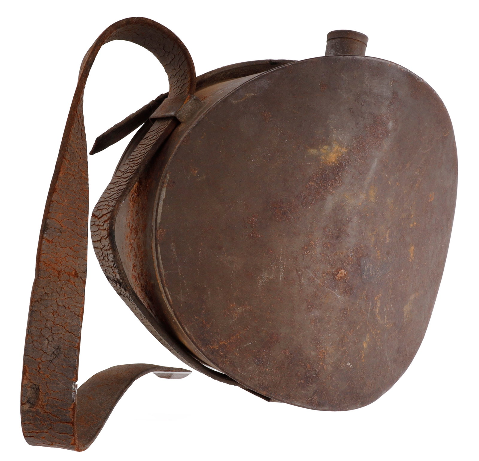 CONFEDERATE STATES CANTEEN PROVENANCE ALABAMA: Ex Dealer collector has tag stating from a Birmingham Civil War Collection. strap is broken otherwise very good original condition. Measures 8 x 7 inches.