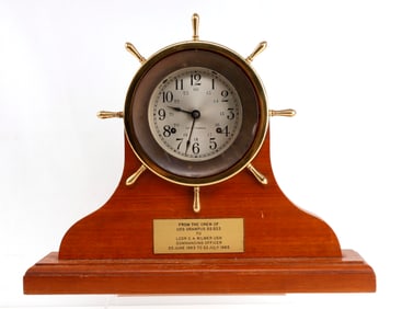 USS GRAMPUS SETH THOMAS PRESENTATION SHIPS CLOCK