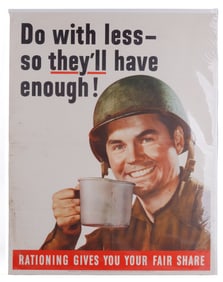 WWII POSTER DO WITH LESS SO THEYLL HAVE ENOUGH