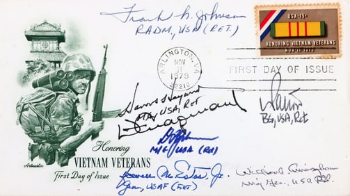 LOT OF 4 US MILITARY GENERAL SIGNED POSTCARD