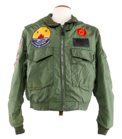 VIETNAM U.S. NAVY FLIGHT JACKET W PATCHES