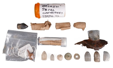 CIVIL WAR PAPER CARTRIDGE & METAL DETECTING FINDS