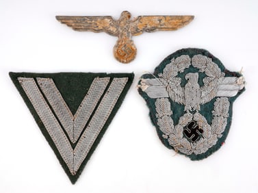WWII GERMAN REICH REICHSADLER INSIGNIA LOT OF 3