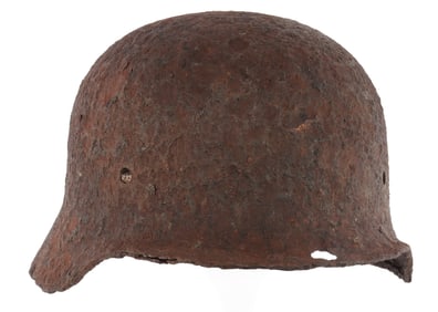 WWII POSSIBLE RELIC SS HELMET DUG DEMYANSK RUSSIA