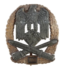 WWII GERMAN GENERAL ASSAULT BADGE FOR 100 BATTLES