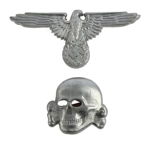 WWII GERMAN THIRD REICH SS VISOR PIN SET
