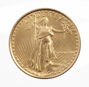 1987 GOLD 1/10 OZT OUNCE AMERICAN EAGLE BU COIN