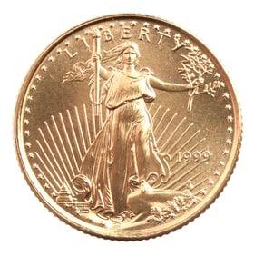 1999 GOLD 1/10 OZT OUNCE AMERICAN EAGLE BU COIN