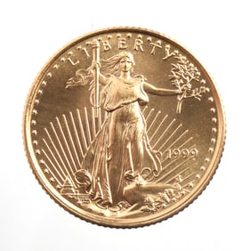 1999 GOLD 1/10 OZT OUNCE AMERICAN EAGLE BU COIN