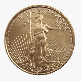 2008 GOLD 1/10 OZT OUNCE AMERICAN EAGLE BU COIN