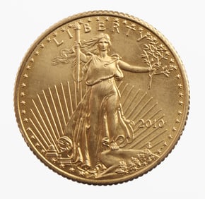 2010 GOLD 1/10 OZT OUNCE AMERICAN EAGLE BU COIN