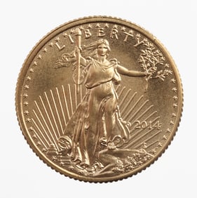 2014 GOLD 1/10 OZT OUNCE AMERICAN EAGLE BU COIN