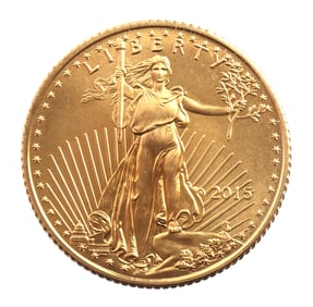 2015 GOLD 1/10 OZT OUNCE AMERICAN EAGLE BU COIN