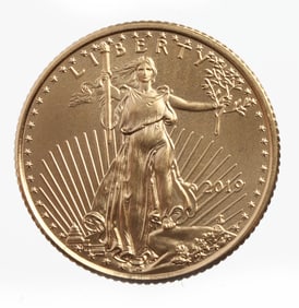2019 GOLD 1/10 OZT OUNCE AMERICAN EAGLE BU COIN