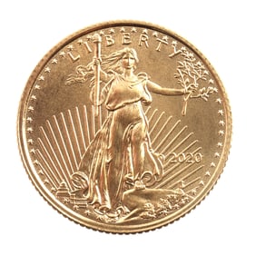2020 GOLD 1/10 OZT OUNCE AMERICAN EAGLE BU COIN