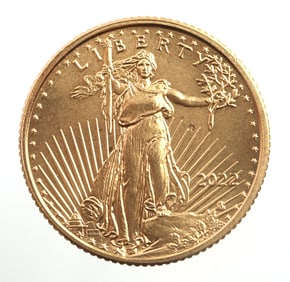 2022 GOLD 1/10 OZT OUNCE AMERICAN EAGLE BU COIN